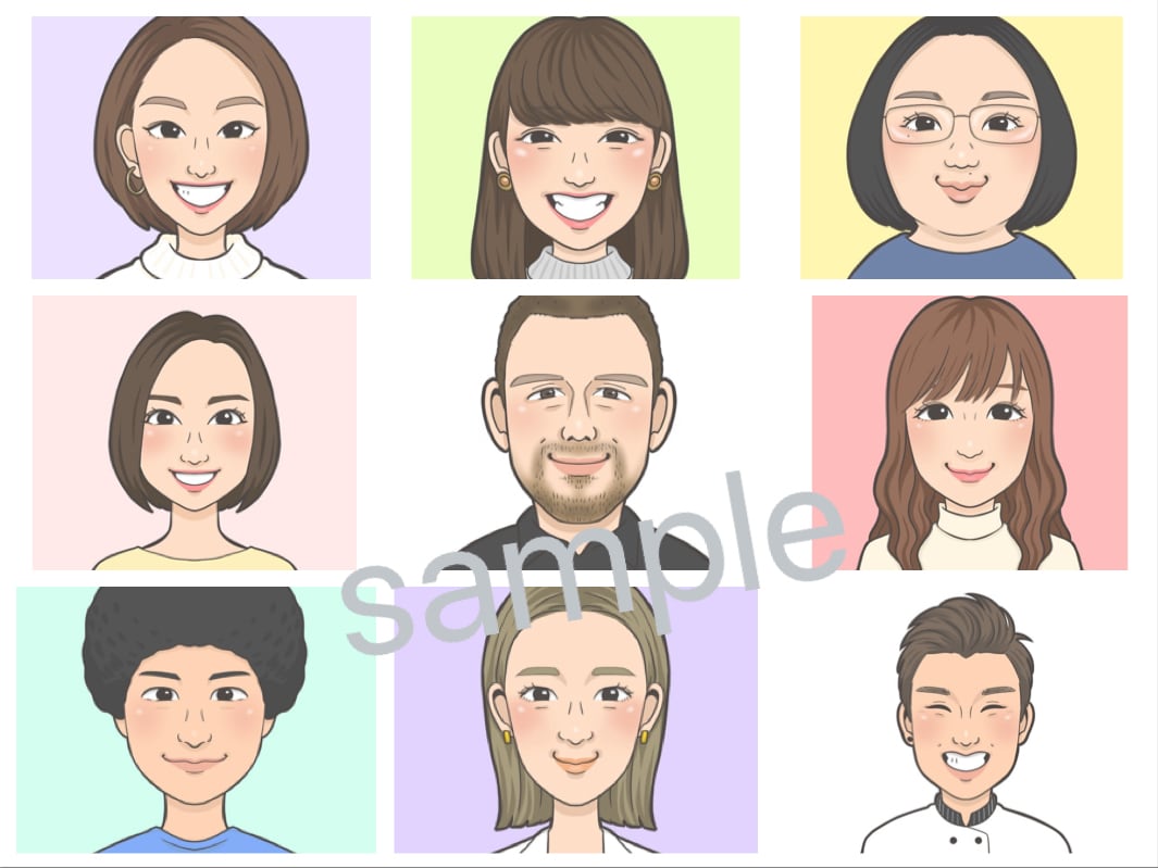 即日対応可！アイコン★名刺★お1人用似顔絵描きます ビビっ！と目をひく似顔絵をデータ作成致します！ イメージ7
