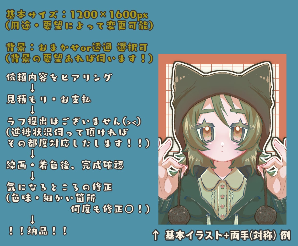 貴方の魅力がさらに増す！左右対称イラストを描きます アイコン・サムネ・胸上の立ち絵にも！様々な用途で使用可能◎！ イメージ3