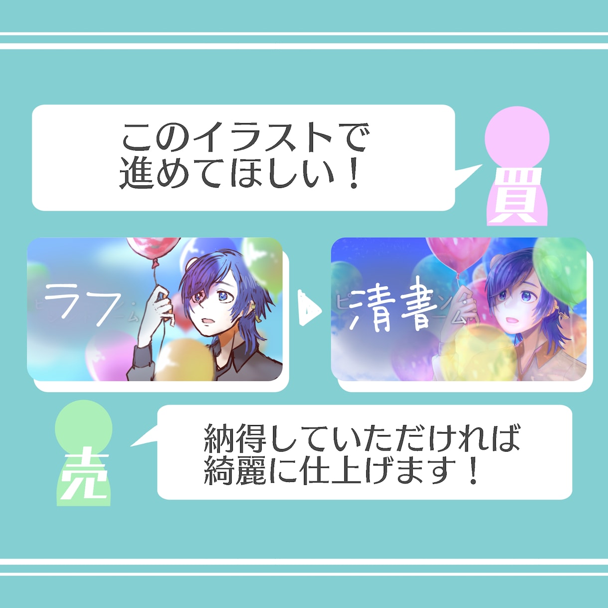 あなただけのサムネイルイラスト描きます 歌ってみたのサムネイルで注目度をあげよう！ イメージ4