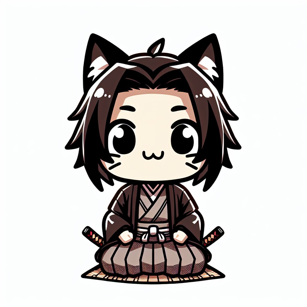 可愛いアイコンを作っています サムライ猫のアイコンです！お好きな用途にお使いください！！ イメージ1