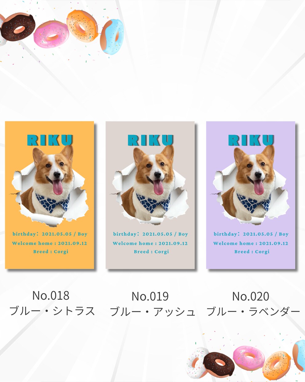 かわいい”うちの子”名刺お作りします ”うちの子”が飛び出してごあいさつ！ イメージ4