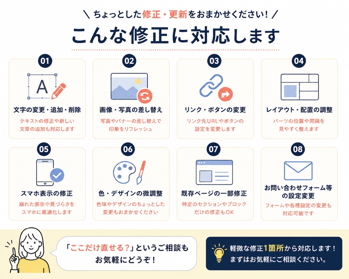 STUDIO・WordPressのサイト修正します 「ここだけ直してほしい」に対応します イメージ2