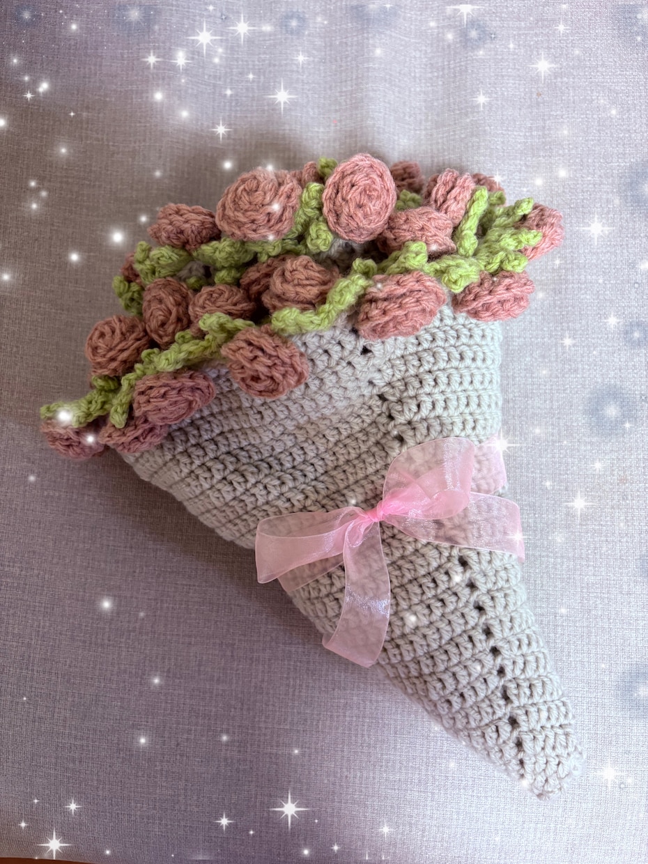 好きな色のお花でブーケブランケットを作ります あなた色の世界にひとつだけの枯れない花束 イメージ1