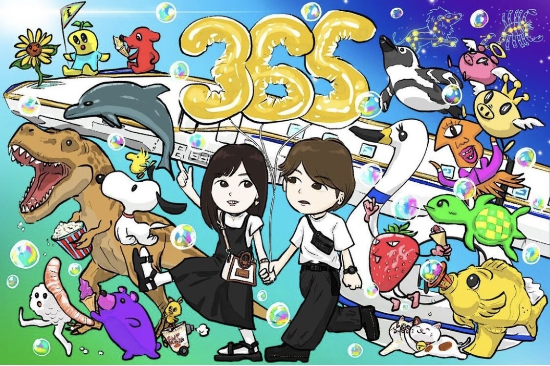 記念日などのプレゼントイラスト描きます カップルや夫婦に記念日イラストを描きます〜！！ イメージ1