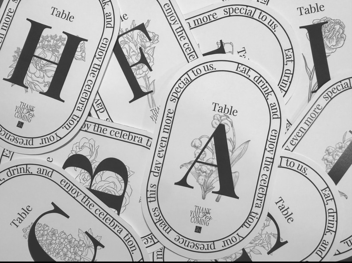 diptyque風テーブルナンバーつくります どんなコンセプトの披露宴にも使える！ イメージ1