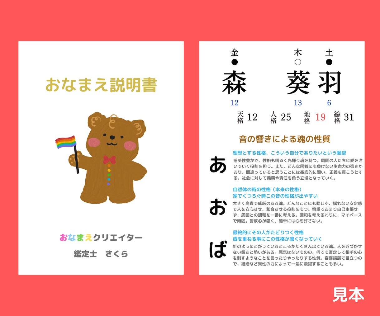 赤ちゃんの名付け本当にこれで良い！？説明書作ります 候補のお名前の良し悪しが、素人でも一目でわかる説明書で！ イメージ2
