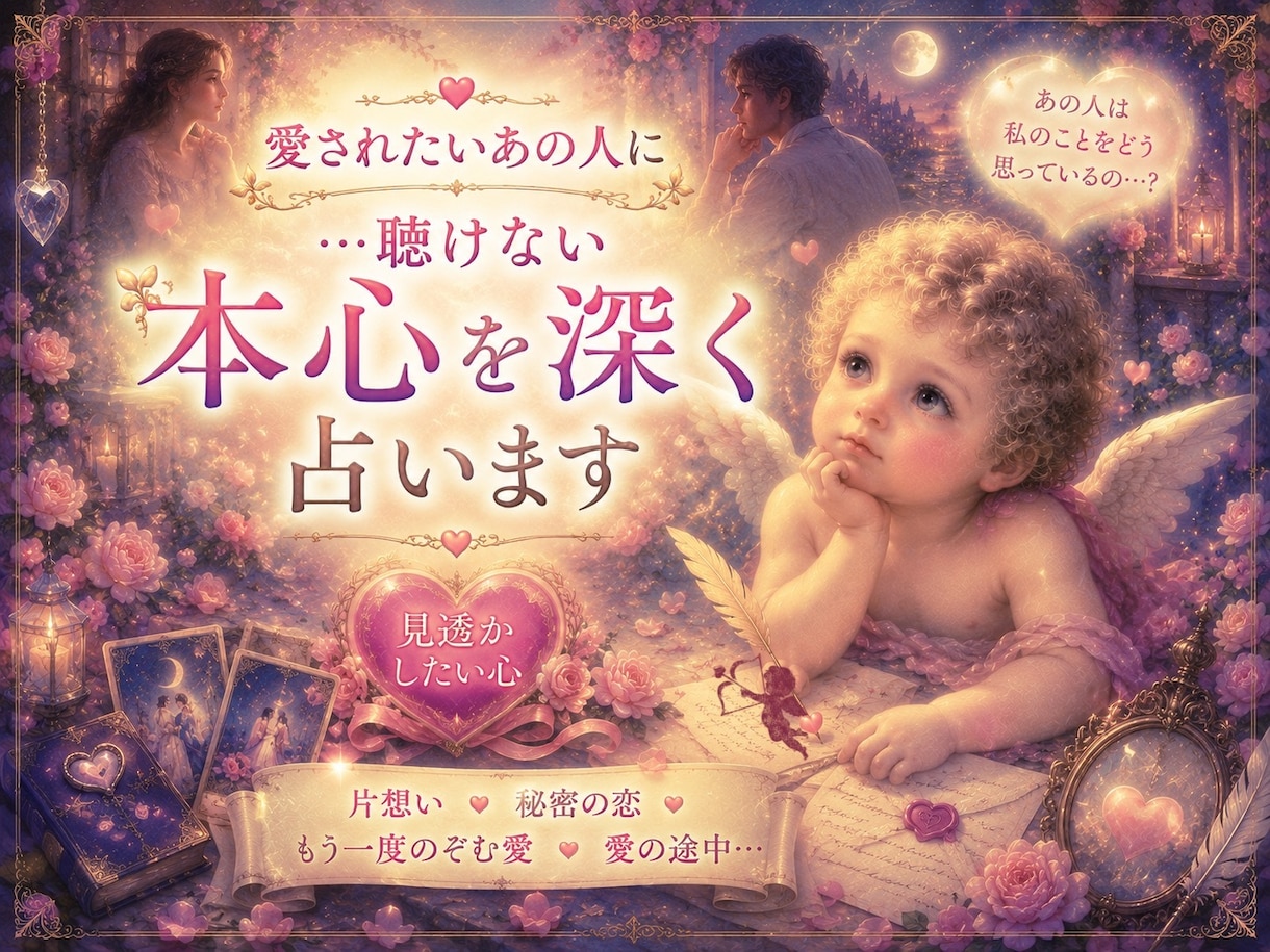 愛されたいあの人に♥️…聴けない本心を深く占います 片想い、秘密の恋、もう一度希む愛、愛の途中…見透かしたい彼心 イメージ10