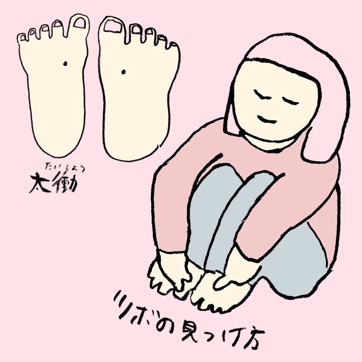 人物ポーズや顔の表情をほっこりイラストで描きます ヨガポーズ、お灸の解説など健康志向のPRなどに最適です！ イメージ1