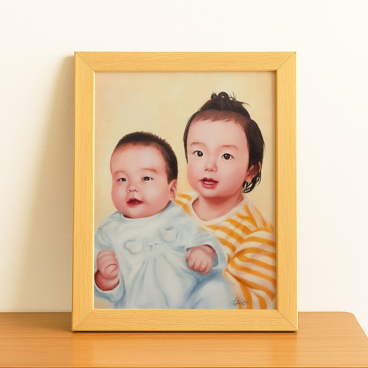 ぬくもりある肖像画をデジタルでお描きします デジタル納品 ＋印刷・額装・日用品グッズもご用意しております イメージ1