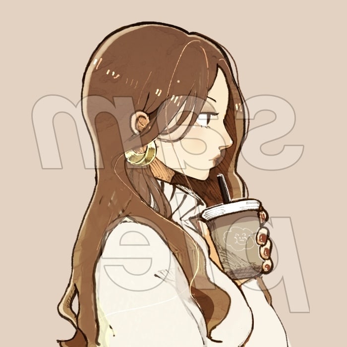 シンプル×クール×可愛い☺︎ 横顔アイコンかきます 商用イラスト・似顔絵対応可です。SNS運用におすすめꪔ̤̮ イメージ4
