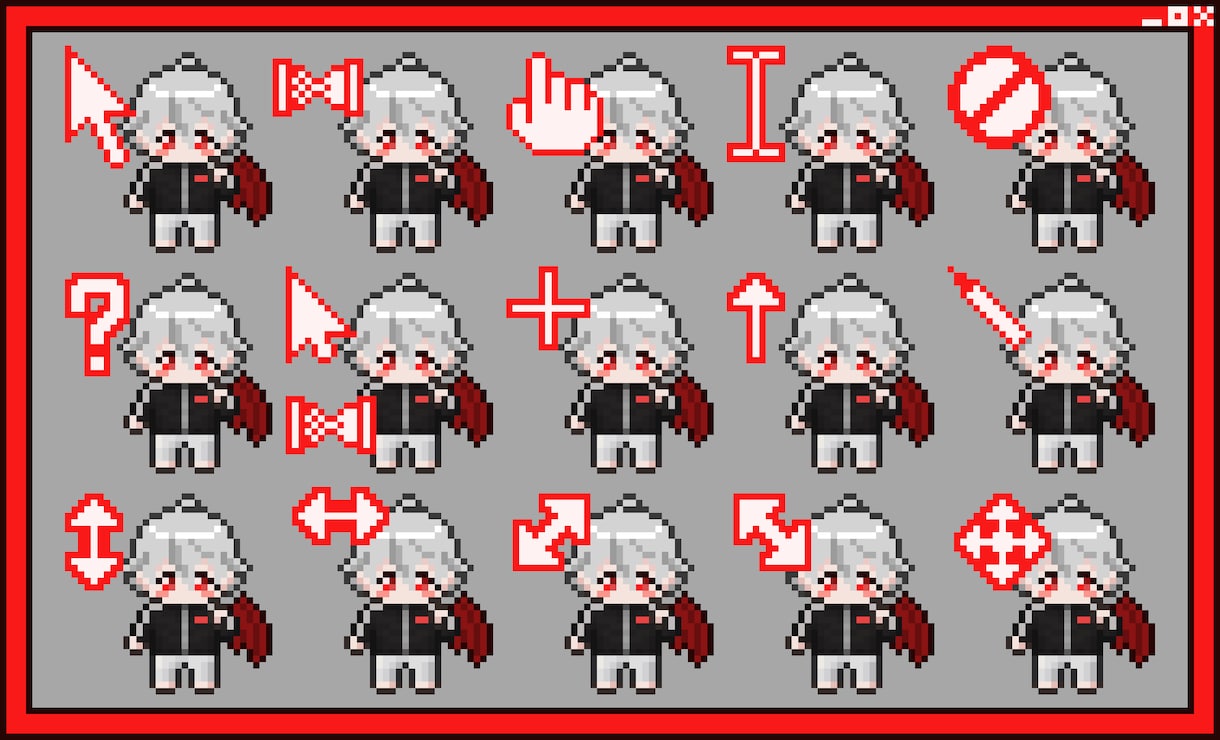 マウスカーソルを作成します ドット絵でオリジナルカーソルを作成します イメージ5