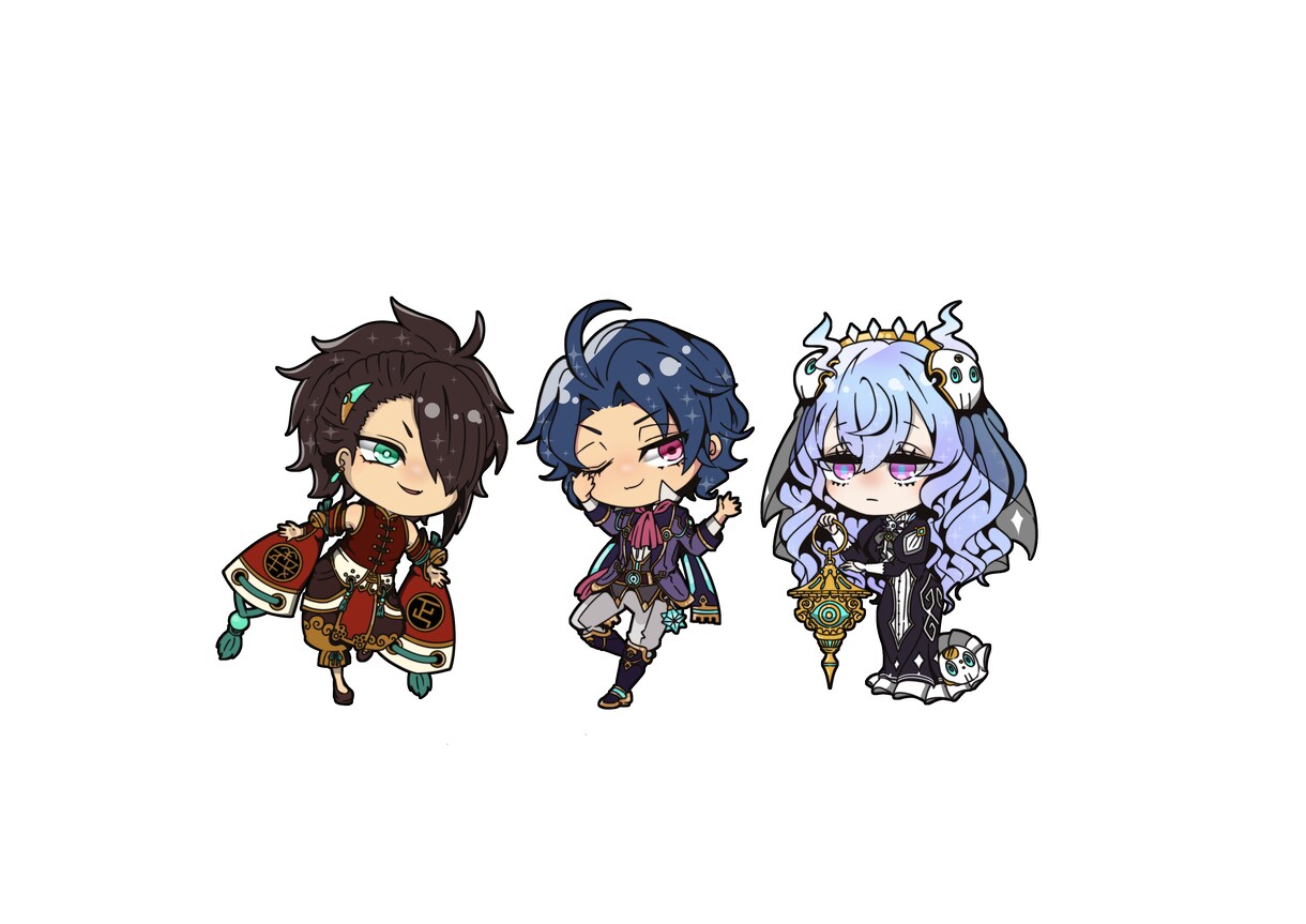 デフォルメイラストお描きします 2.5頭身から5頭身ほどまで対応可能です イメージ1