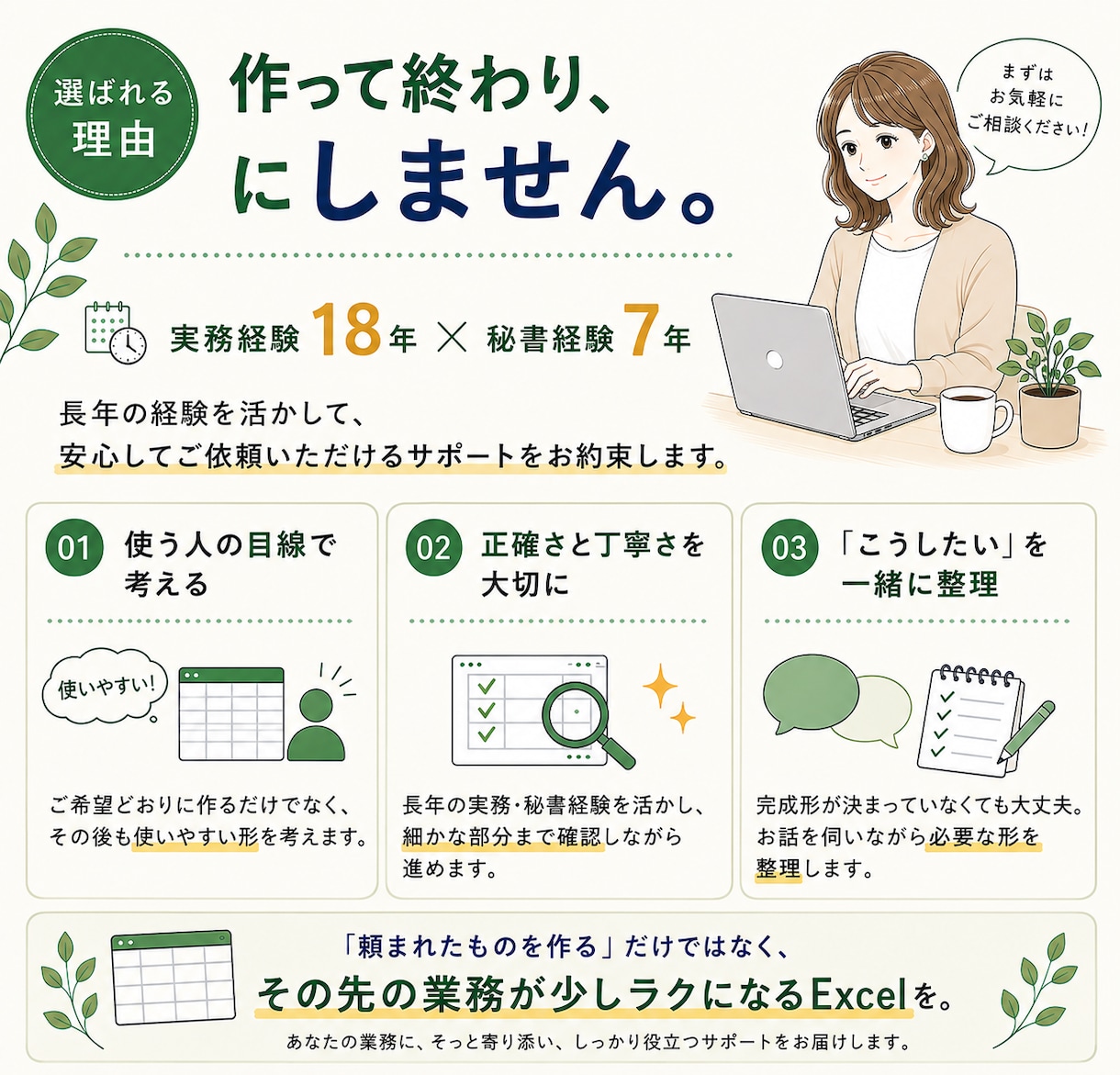 Excel資料作成・データ集計を代行します 集計・関数・グラフから使いやすい表の設計まで対応 イメージ4