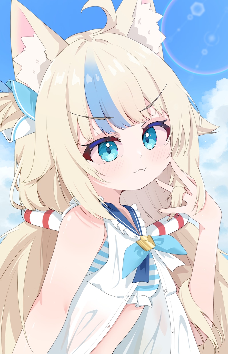 最短3日納品！オリジナルキャラの1枚絵を製作します 特にケモミミや女の子が得意です！アニメ塗りが好きな方は是非！ イメージ3