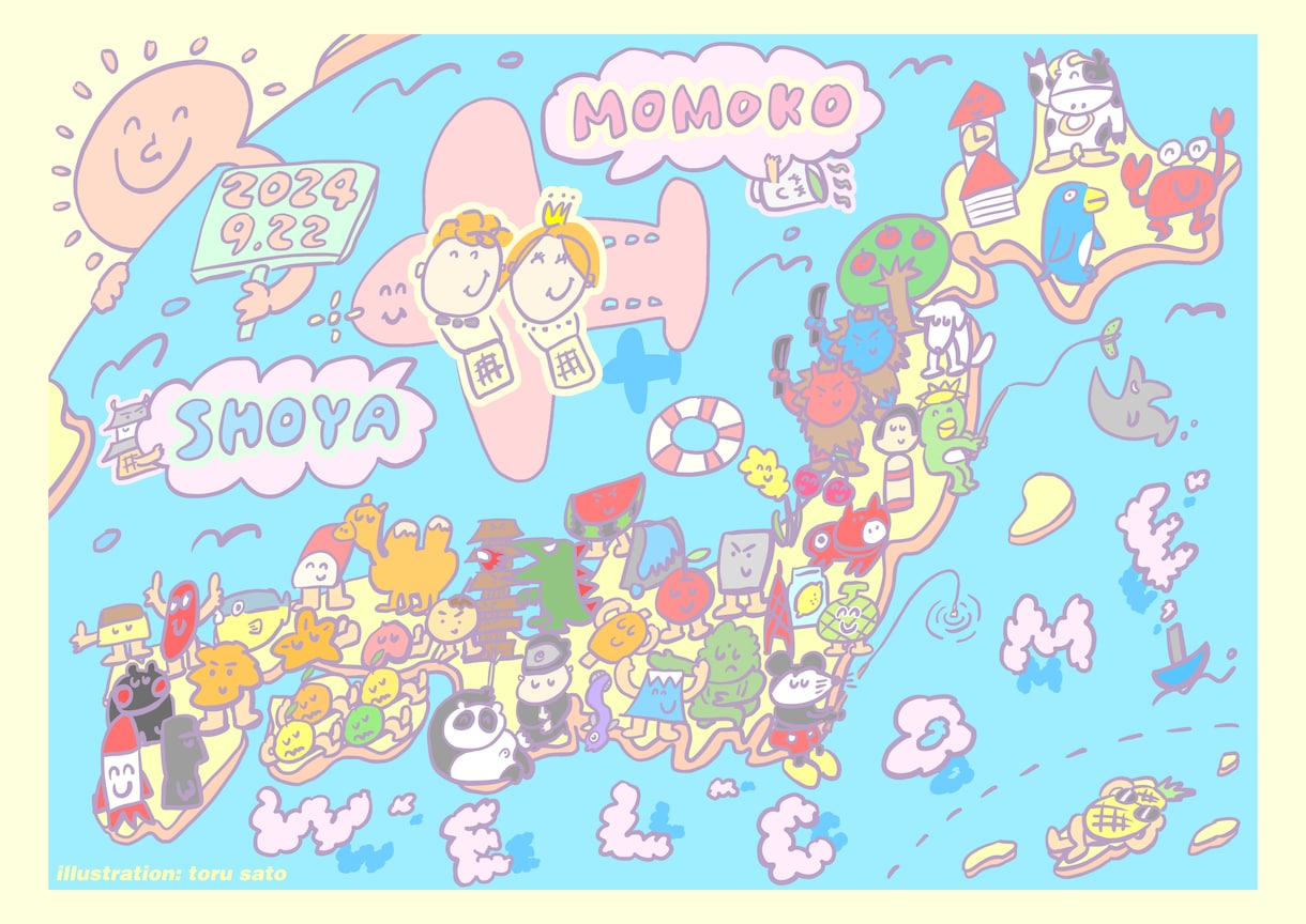 ゆるくてかわいいウェルカムボードを作成します 結婚式 ウェディング wedding イメージ2