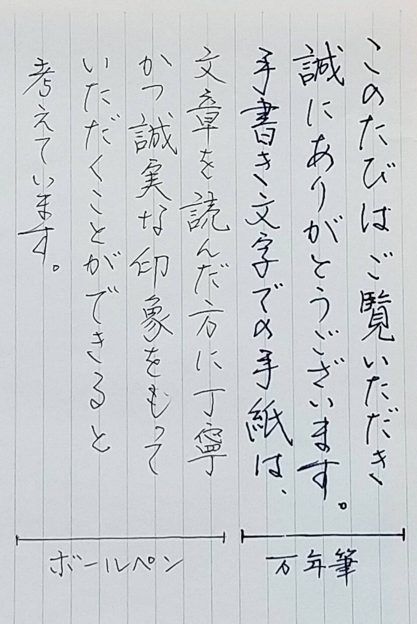 文章作成から代筆まで！手紙・ハガキを代筆します ～ 文案をすぐにご提案！　万年筆、毛筆にも対応できます！ ～ イメージ2