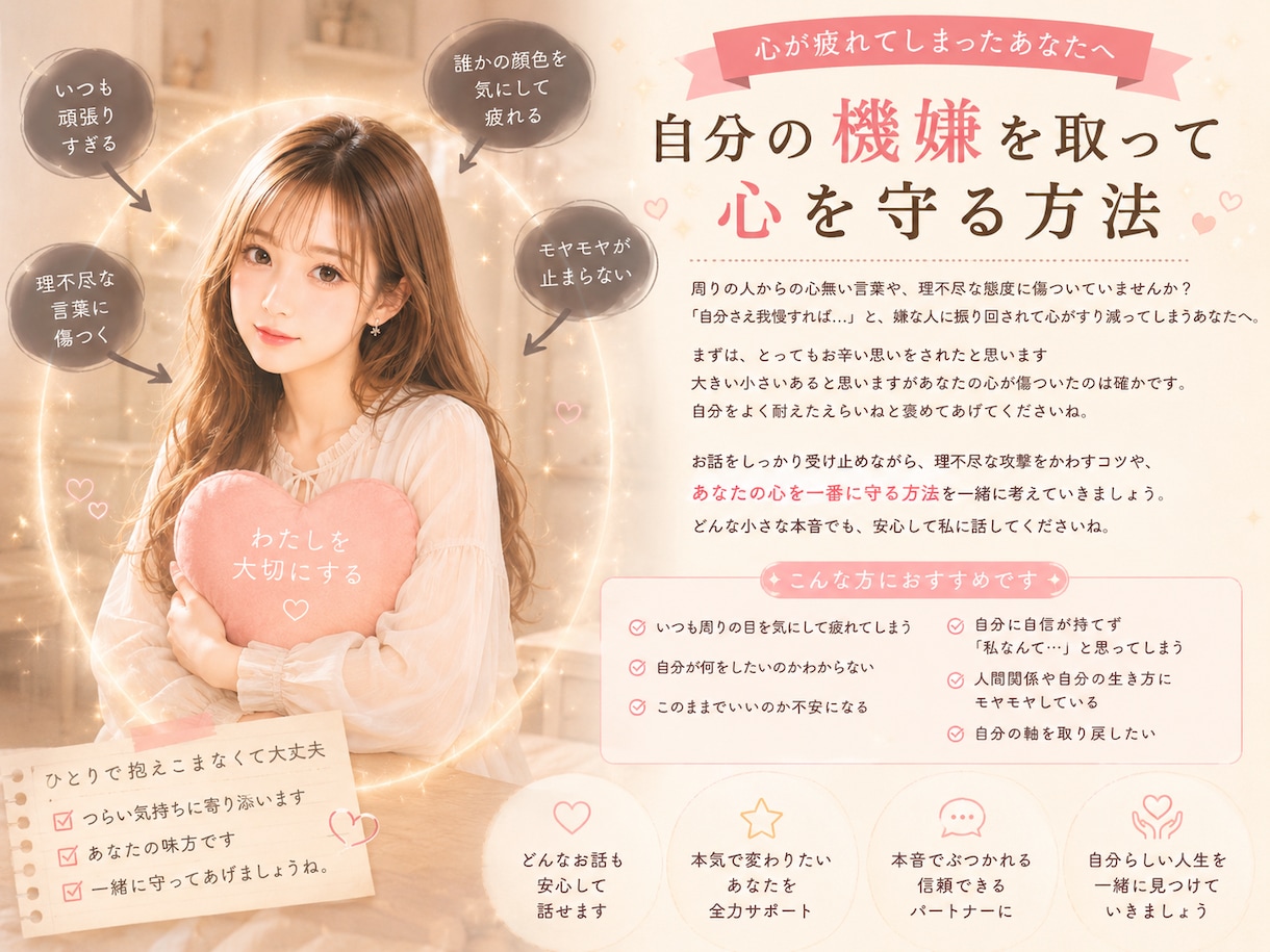 心無い言葉や嫌な人から自分の心を守る方法教えます 心無い言葉や嫌な人に負けず、自分の機嫌を取って心を保つ方法 イメージ1