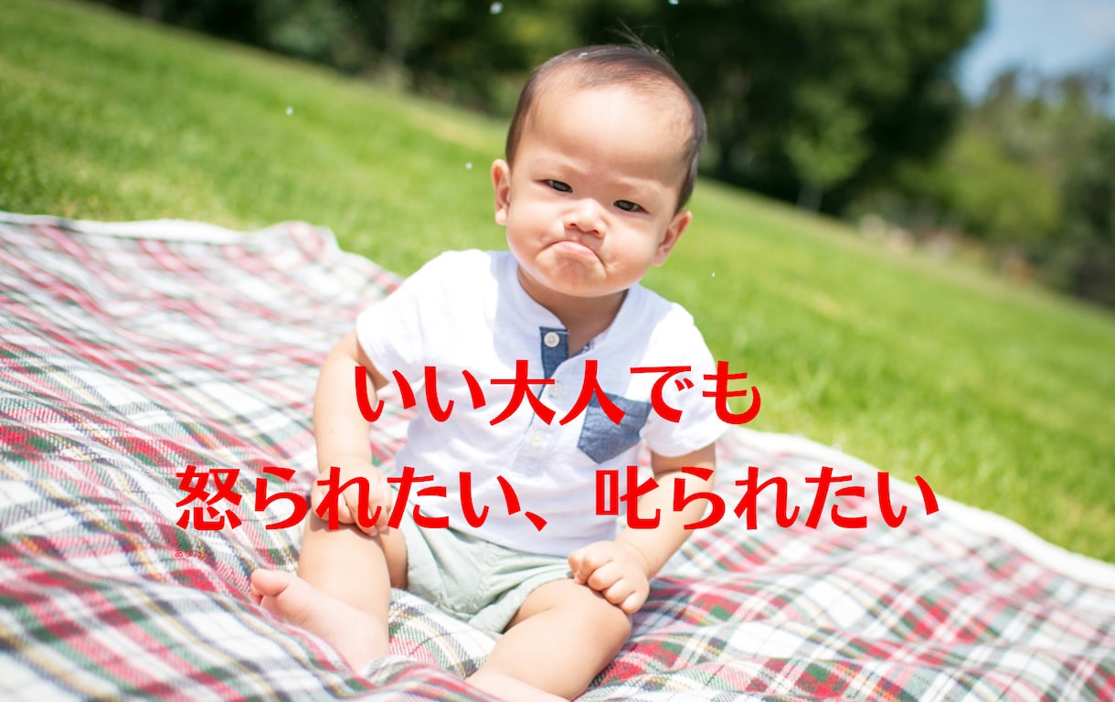 叱られたい、怒られたいあなたに喝を。元気にします いい大人だってクヨクヨ、優柔不断、泣き虫、照れ屋でいいんです イメージ1