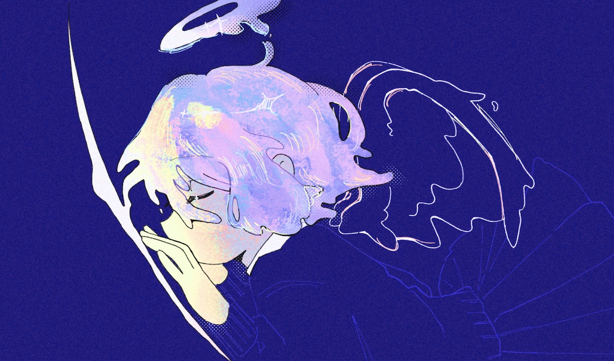 ゆらめく世界観のイラストを描きます シンプルで印象に残るジャケットにしてみませんか？ イメージ4