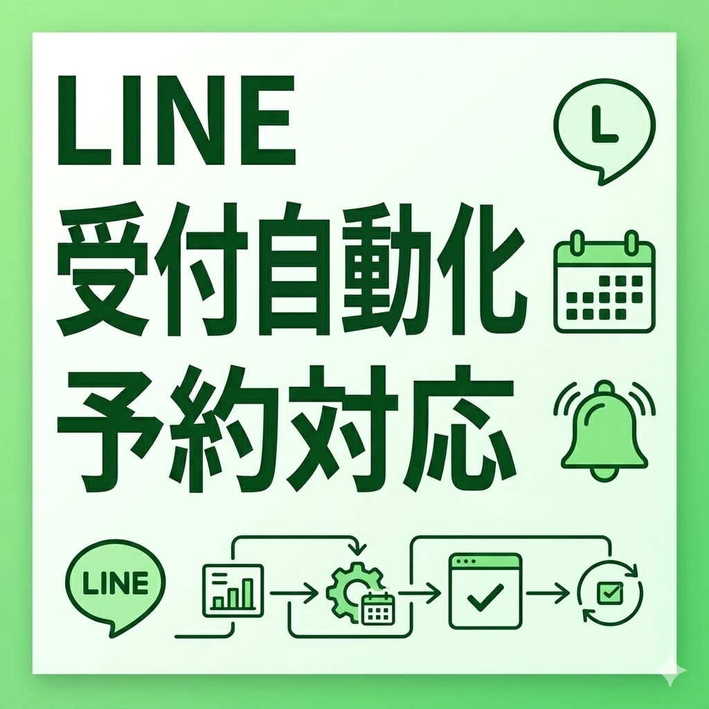 LINEで予約・問い合わせ受付作ります LINEで受付業務を自動化 予約管理やチャットボットにも イメージ1