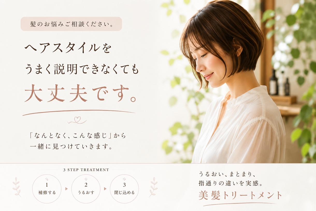 美容室向けSNS広告を制作します 美容師の現場目線で伝わるデザインを制作 イメージ1