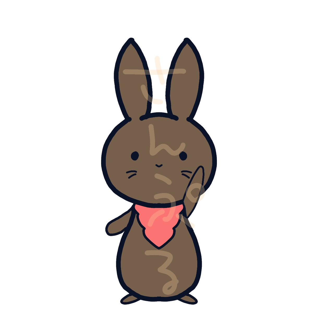 うさぎにつきいろんな表情などをおつけします シンプルな動物のイラストを活用したい方 イメージ2