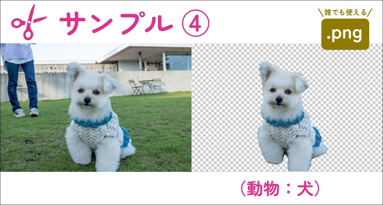 面倒な画像切り抜きを代行します Photoshop未契約でも安心♪.pngによる切り取り納品 イメージ5