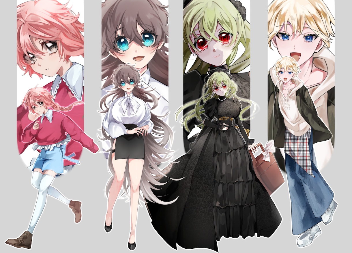 TRPG・創作・IRIAMの立ち絵イラスト描きます こだわりを大切に。キャラクターの魅力が伝わるキラキライラスト イメージ1