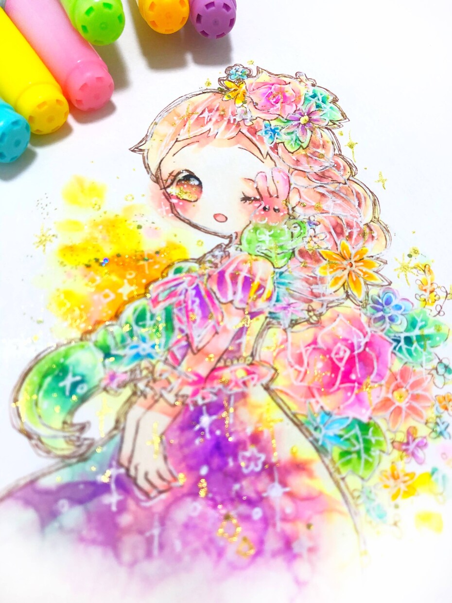 展示会出展経験あり.*キラキラなイラストを描きます 思い描くかたちをコピックで描きます.*♡ イメージ7