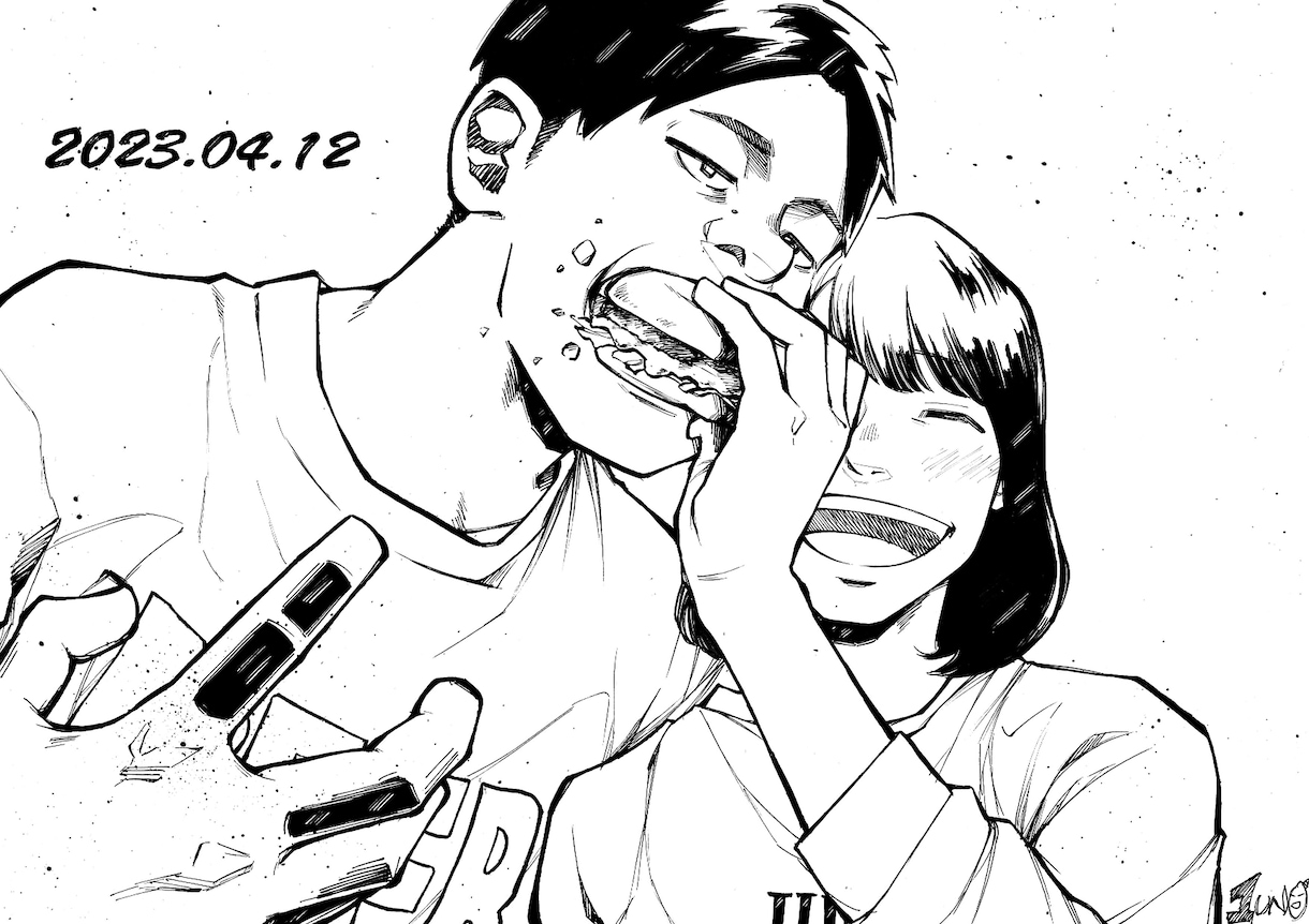 マンガ風イラスト制作いたします マンガ、アナログタッチの画風！似顔絵やプレゼント用にぜひ！ イメージ3