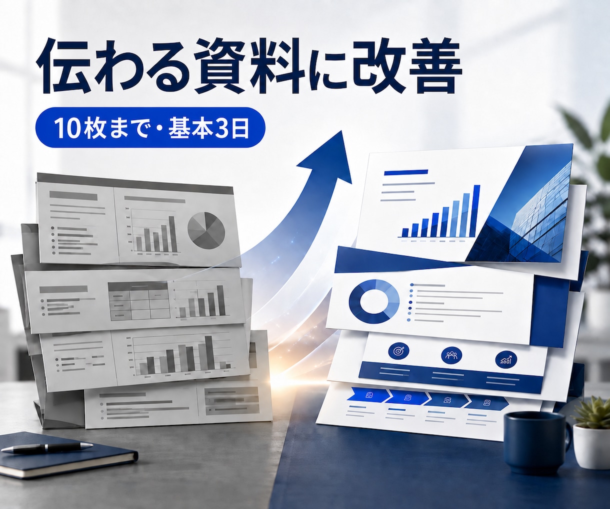 伝わるプレゼン資料に改善します 情報整理からデザインまで、見やすく一貫した資料へ イメージ1