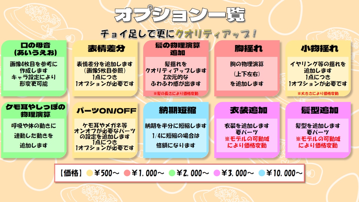 Vtuber用Live2Dモデリング承ります ＋8,000円でパーツ分けも可能！ イメージ3