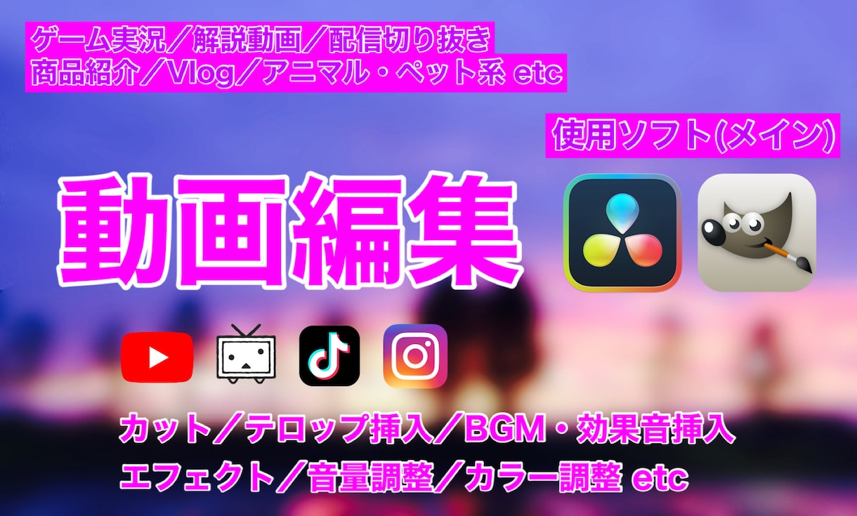 クオリティ重視で理想の仕上がりにします 幅広いジャンルに対応！あなたが求める動画をつくります！ イメージ1