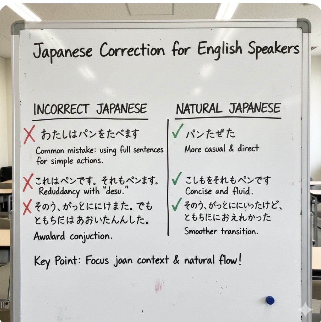 外国人学習者向けに自然な日本語へ添削します 学習者にもわかりやすく直します イメージ1