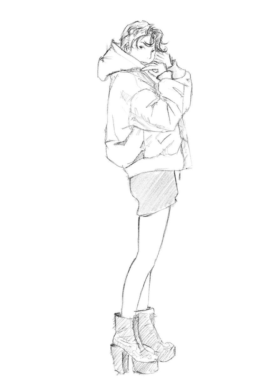 最短3日！写真を元にファッションイラスト描きます モノクロ、カラーで写真を元にファッションイラストを作成します イメージ2