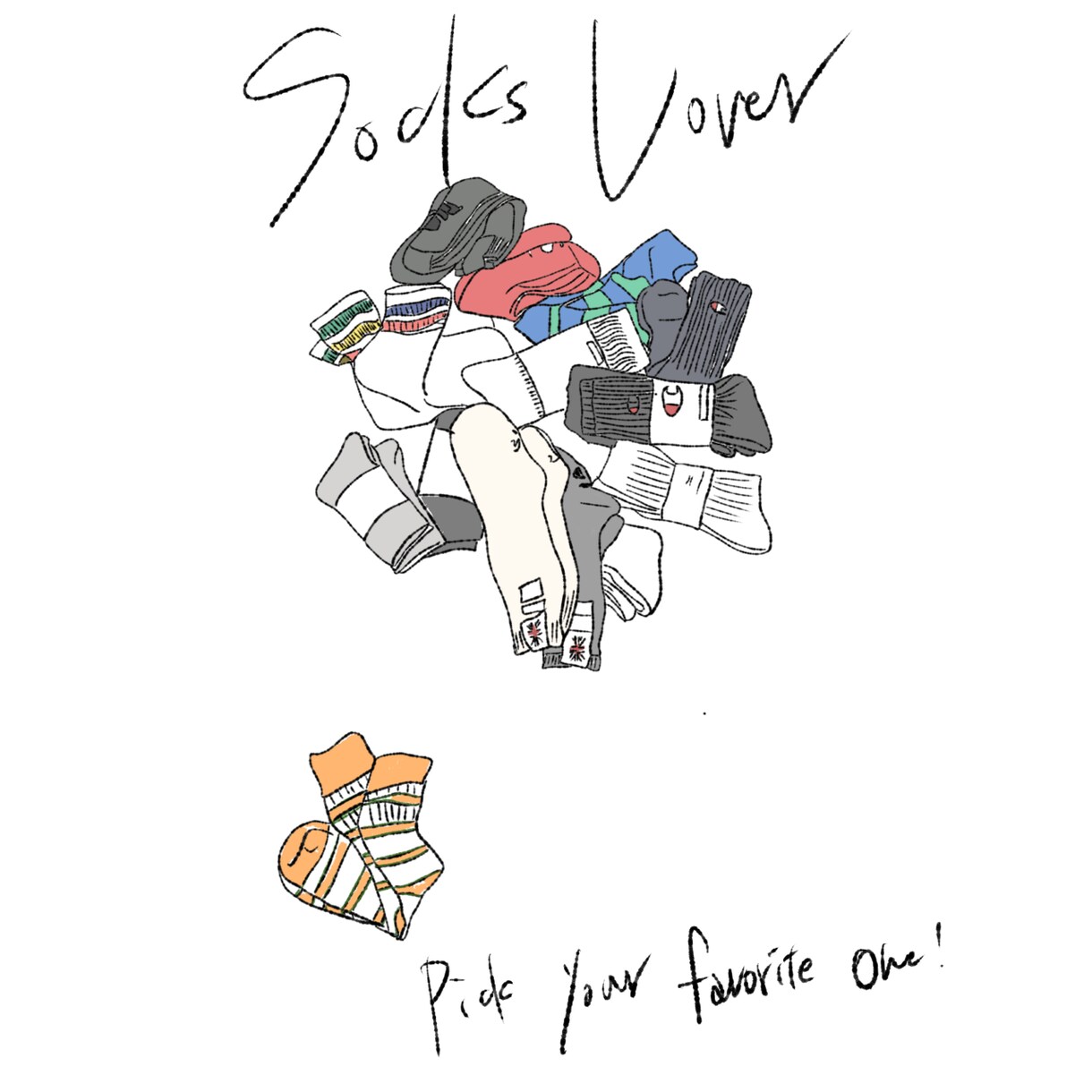 線画でイラスト描きます ニュアンス英語を含んだ線画描きます イメージ6