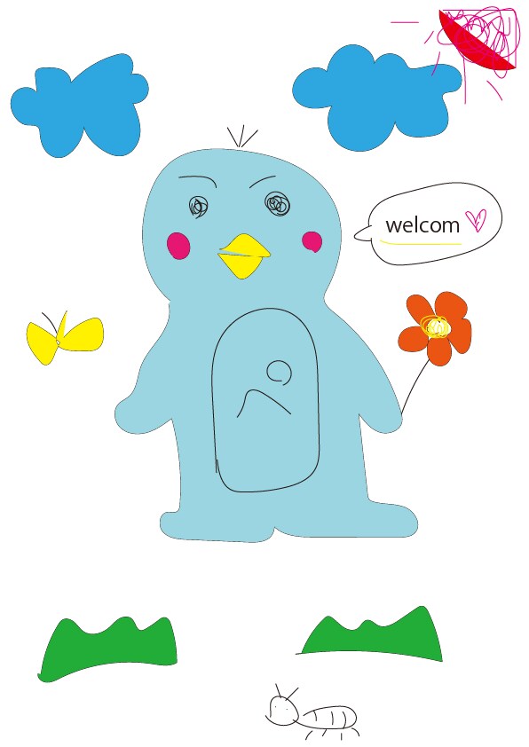 ゆるーい雰囲気のイラスト書きます 脱力系のほんわかした絵を描きます(嫁さんが！) イメージ1