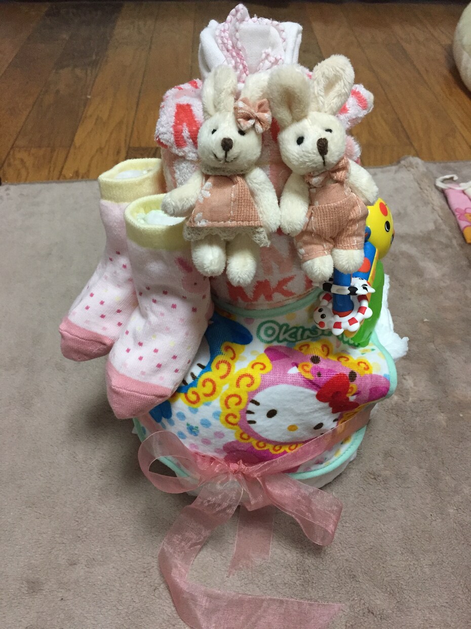 おむつケーキつくります 出産祝いやハーフバースデー1歳のお誕生日などに！ イメージ2
