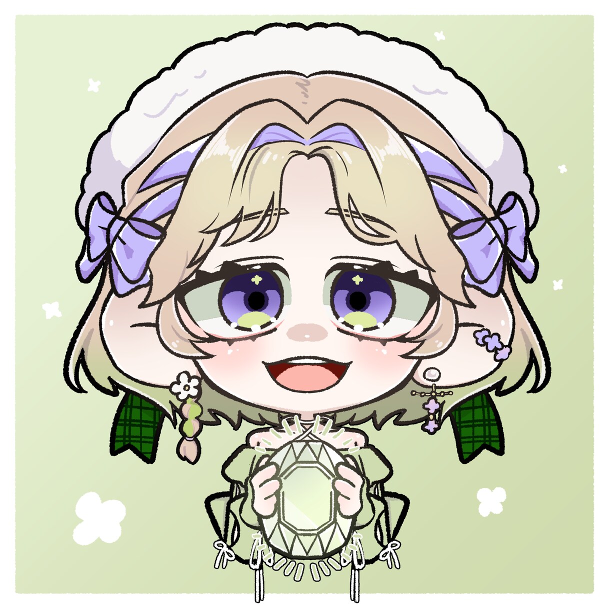 量産型のミニキャライラストお描きします 推し石や誕生石を持たせよう！商用利用込み！ イメージ3