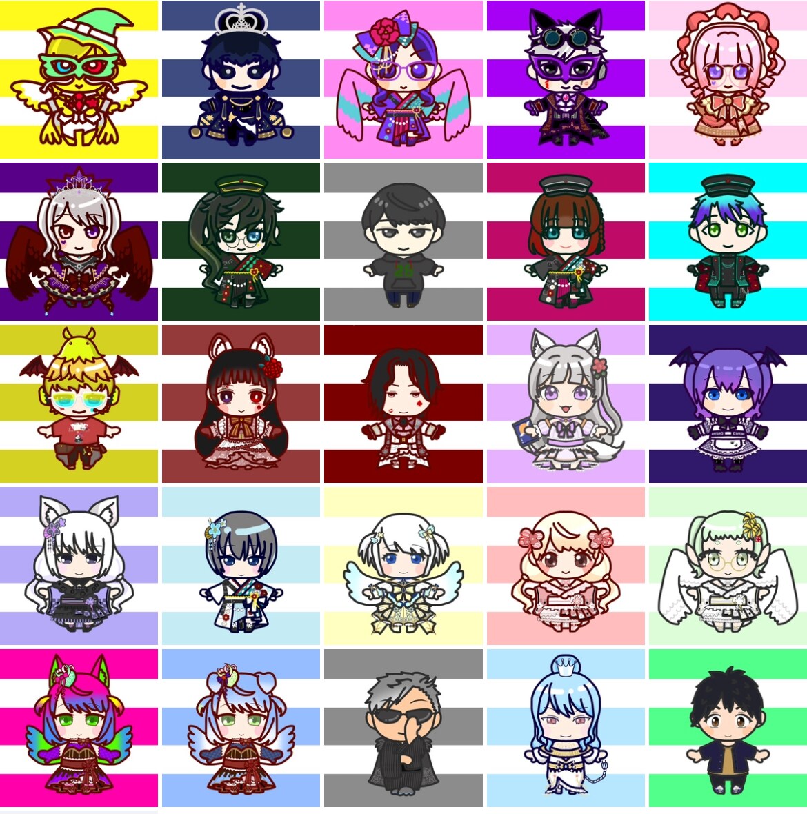 SNS等に使える二頭身イラスト描きます VTuberイラスト多数経験あり！細かい衣装も得意です！ イメージ2