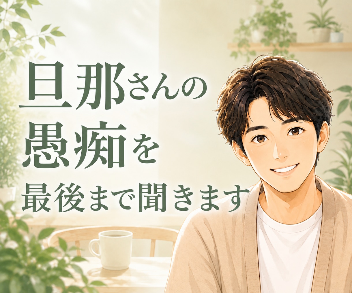 夫婦のお悩み・旦那さんの愚痴を最後までお聞きします 愚痴☘️悩み☘️子育て☘️会社☘️不倫☘️モラハラ☘️離婚 イメージ1