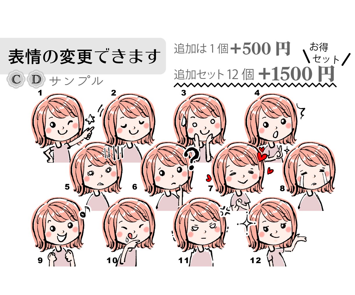 あ、カワイイ！好印象のオリジナルアイコン作ります 好印象☆ちょうどイイ、ざっくり似せの似顔絵アイコン♪ イメージ5