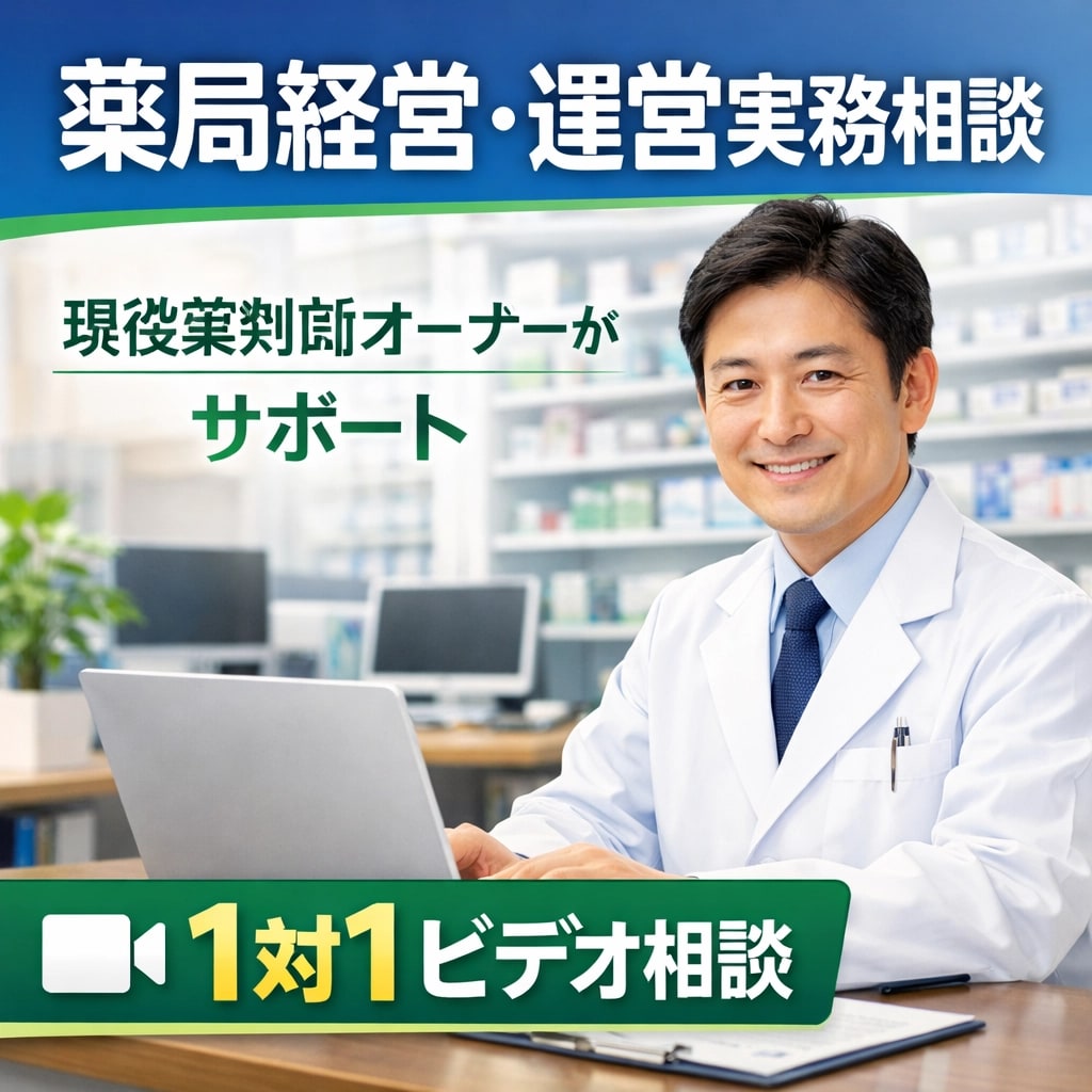 健康管理・薬局経営・運営実務 ・1対1ビデオします 相談先がいない患者様や現場の薬剤師様、日々の課題から解決 イメージ1