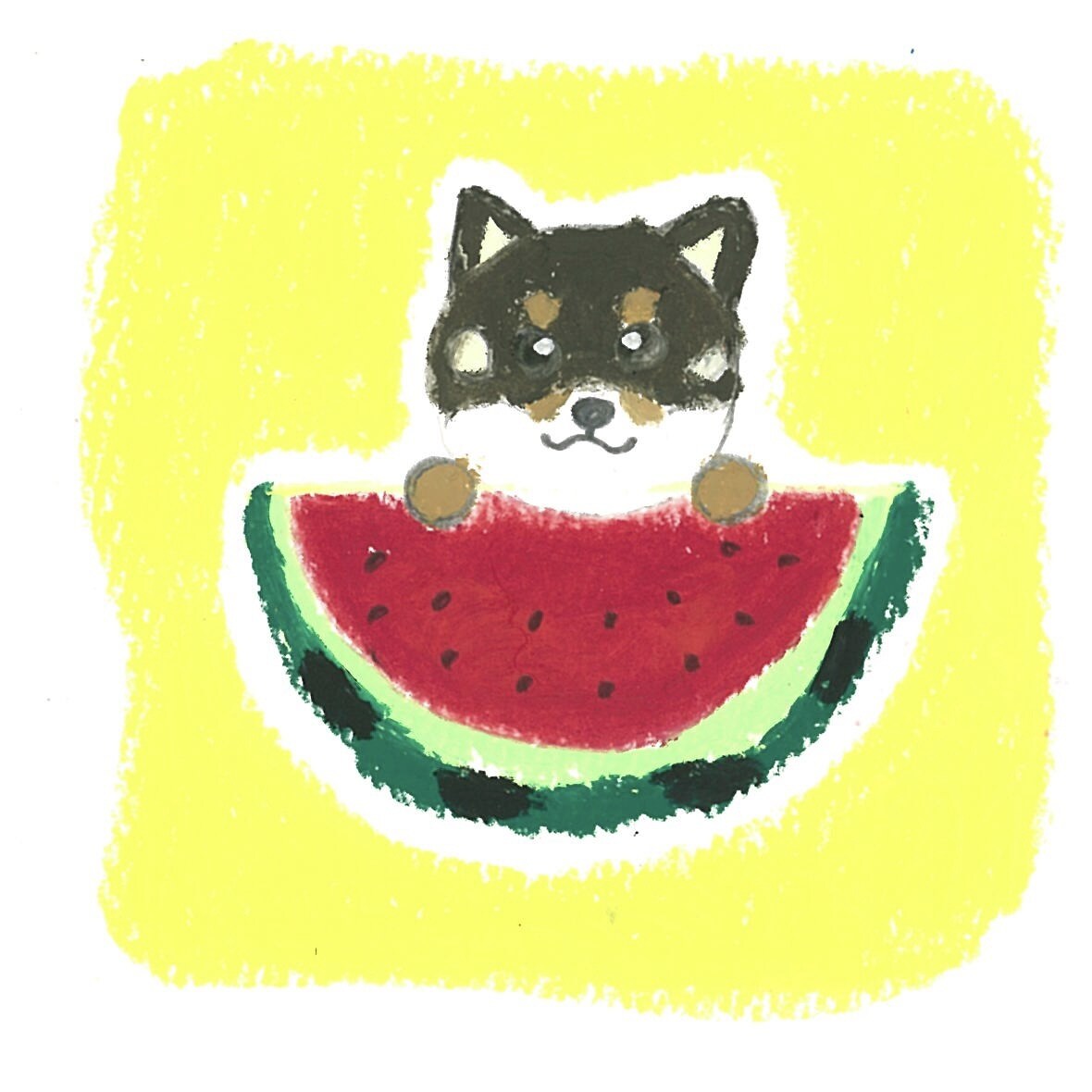オイルパステルでポップなわんこのイラストを描きます ポップでカラフルなわんこイラストをインテリアの一部に イメージ7
