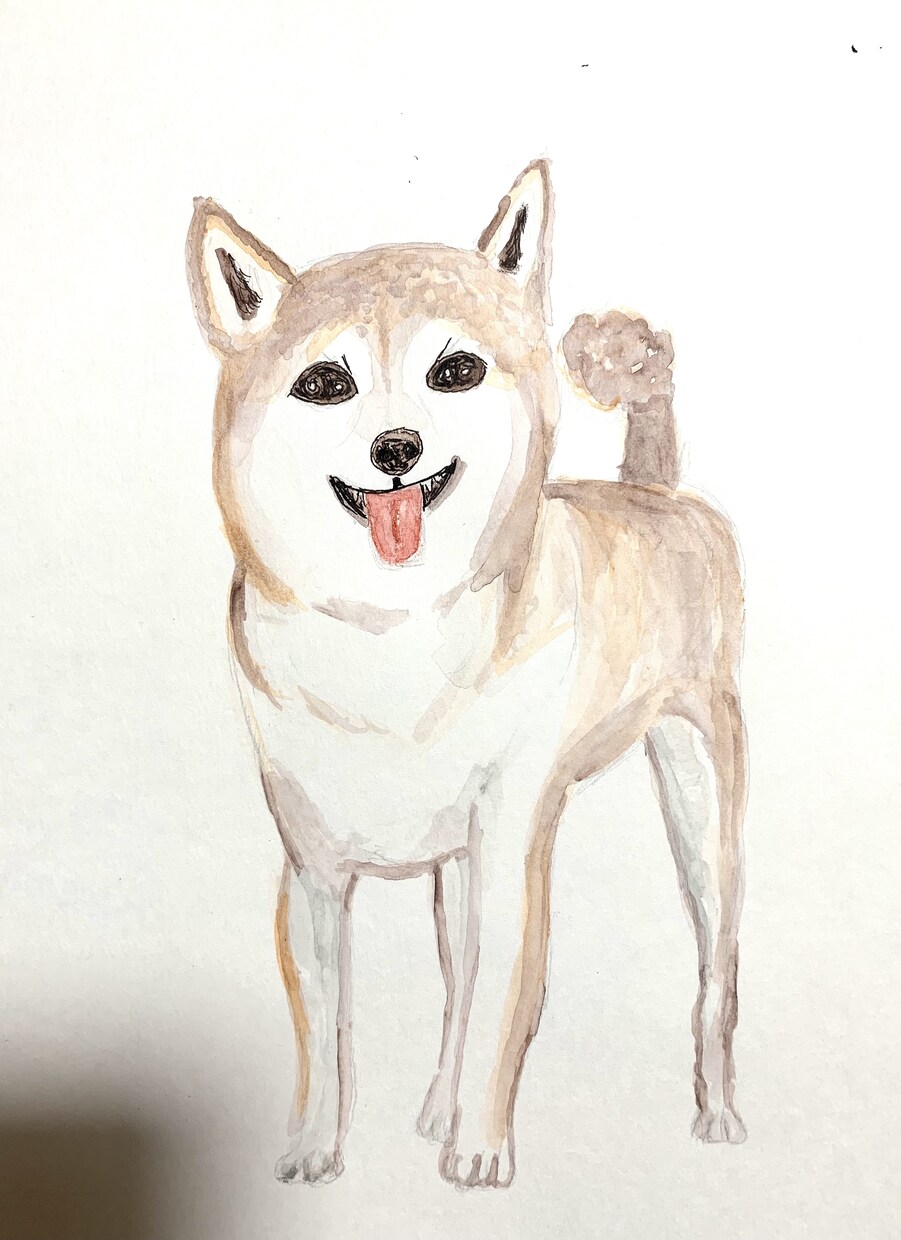 ふんわり愛犬の似顔絵心を込めて描きます 水彩色鉛筆で優しくふんわりタッチ。原画送ります！ イメージ1