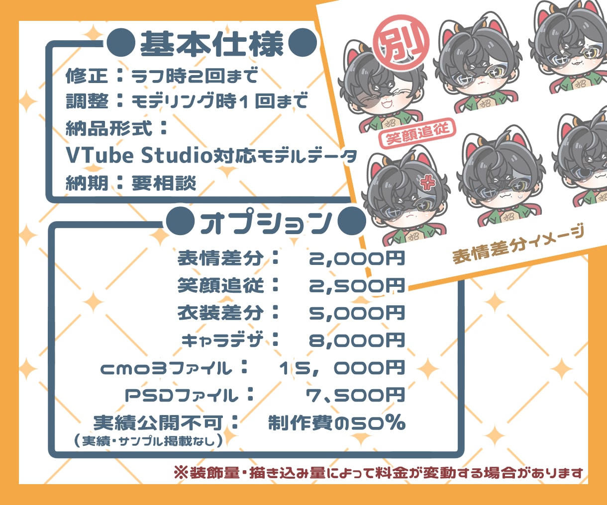 ミニキャラLive2Dお仕立てします イラストからモデリングまで一括制作！可愛い2頭身Vに！ イメージ6
