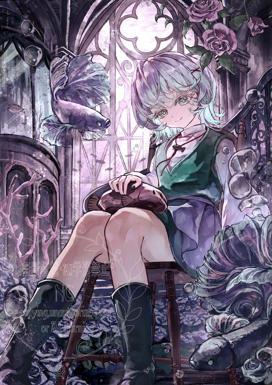 幻想的で美しい世界観の一枚絵を制作します 物語を感じるような、繊細で美しいイラストをお届けします。 イメージ2
