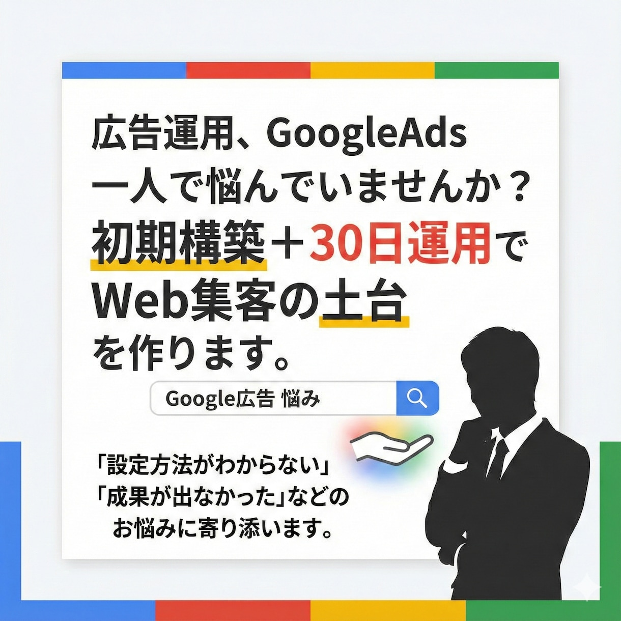 Google広告の初期構築＋30日運用を代行します 誠実対応＆即レス厳守！初心者の方や過去うまくいかなかった方へ イメージ1
