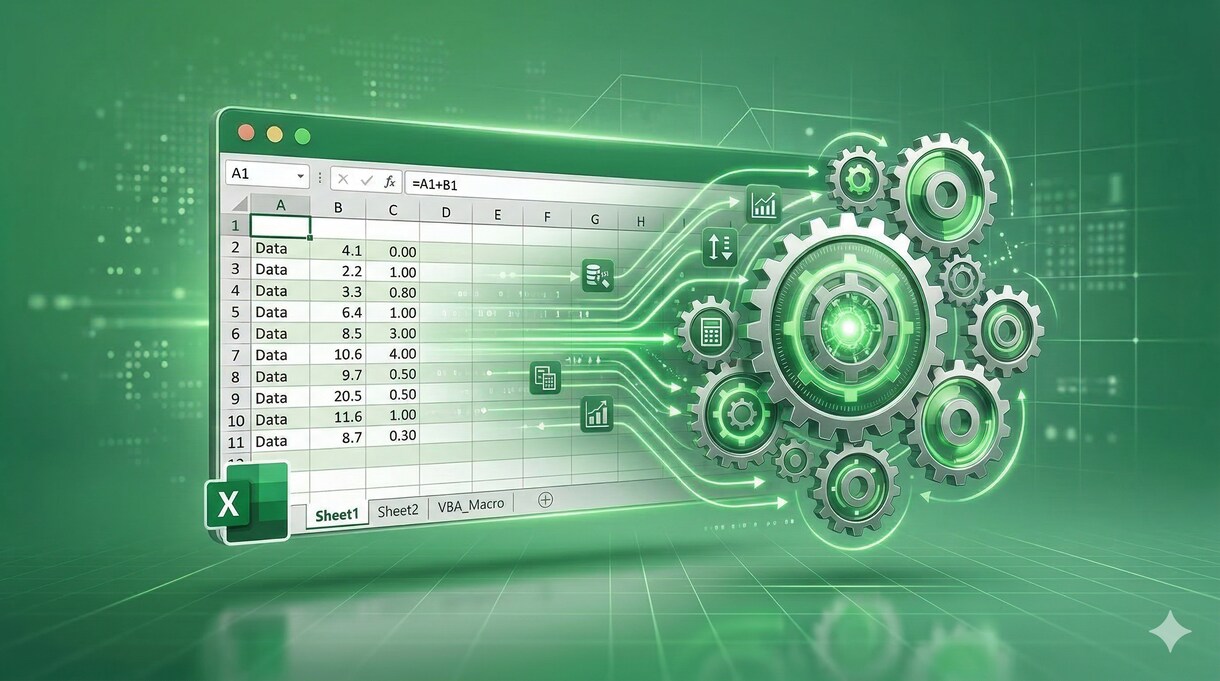 Excel VBA・マクロで業務を自動化します 面倒な手作業を自動化！作業時間を90%削減します イメージ1