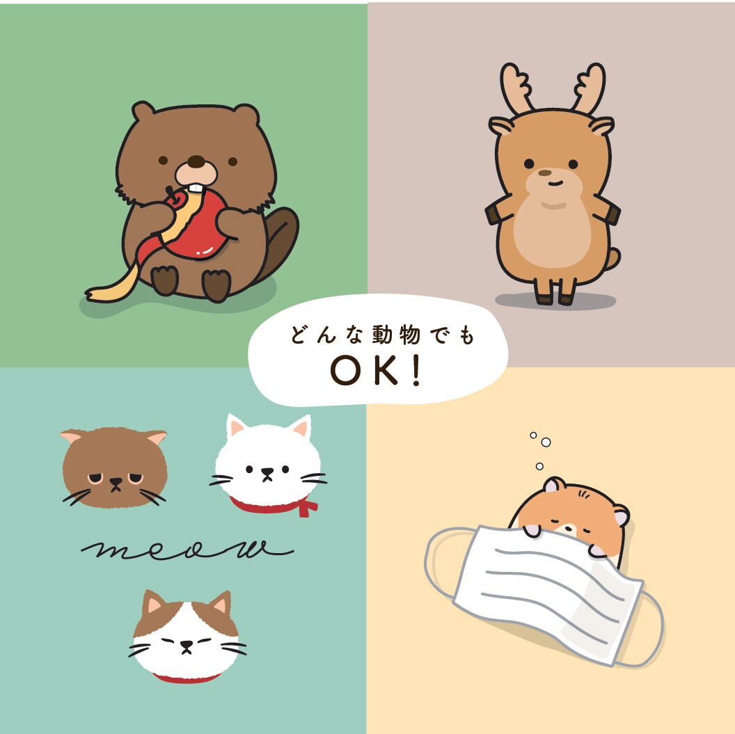 表情4種セット！ゆるかわいい動物アイコン描きます ブログやSNSに！納品1週間後まで追加料金なしで修正可◎ イメージ10